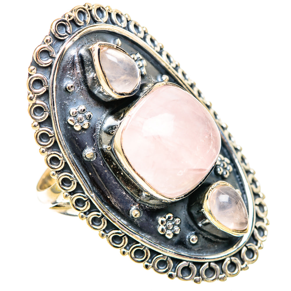 Rose Quartz Rings handcrafted by Ana Silver Co - RING121531 - Photo 2