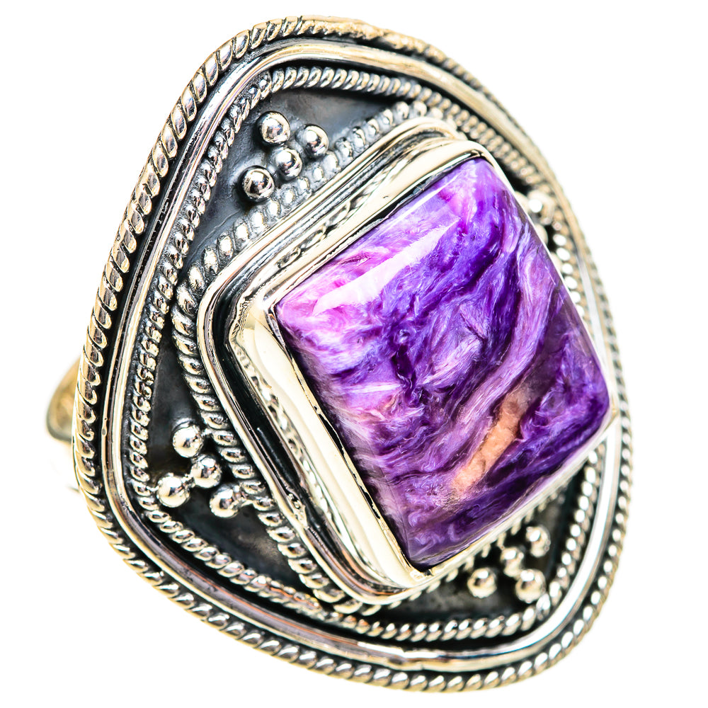 Charoite Rings handcrafted by Ana Silver Co - RING121536 - Photo 2