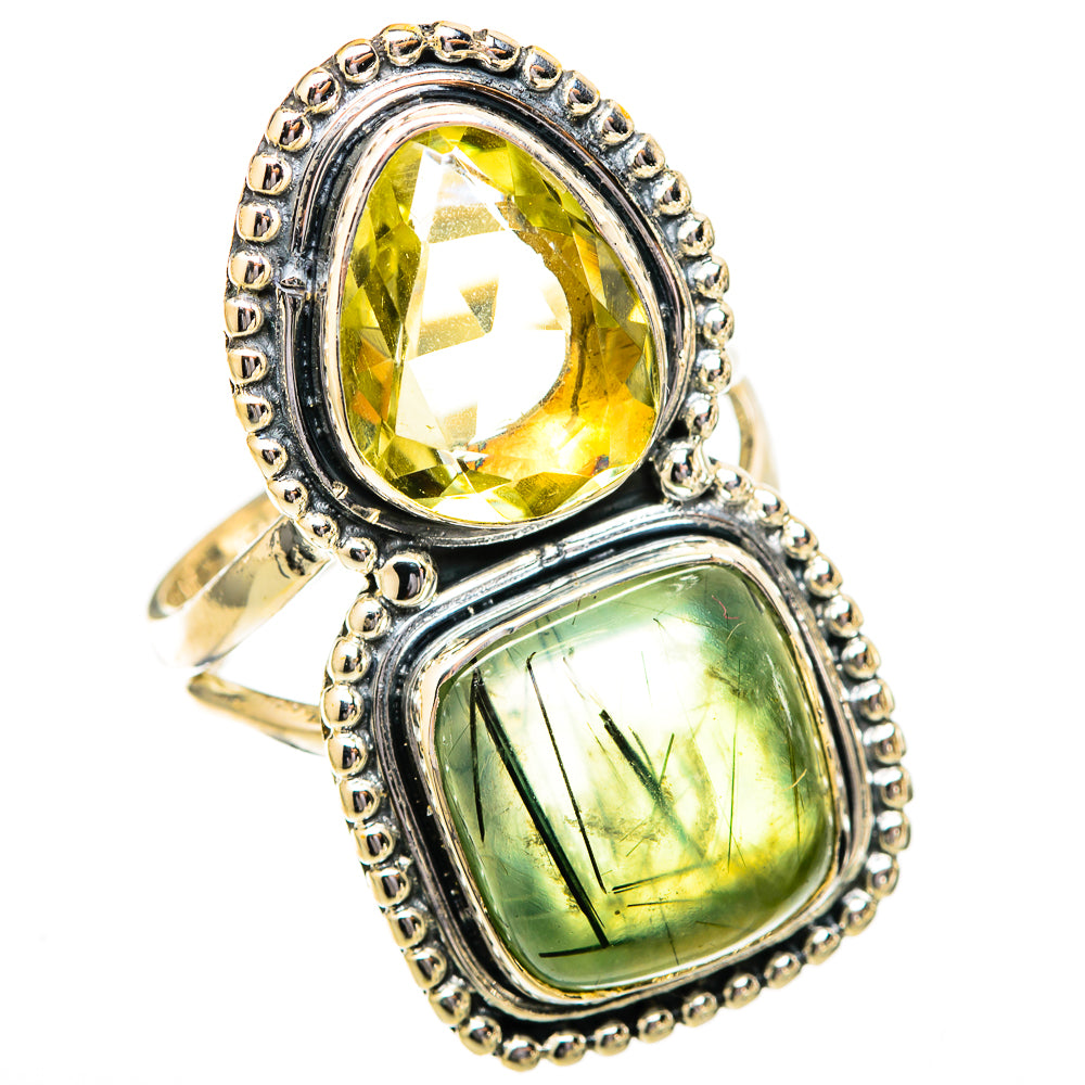 Prehnite Rings handcrafted by Ana Silver Co - RING121545 - Photo 2