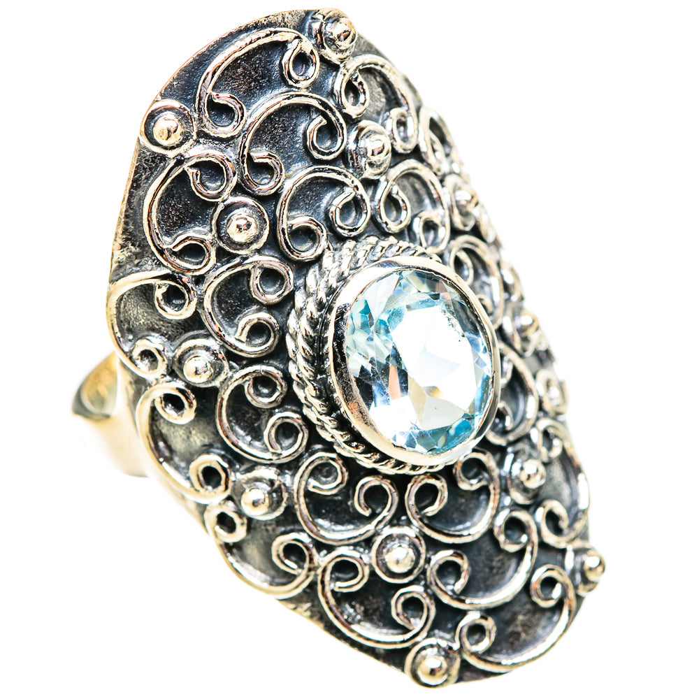 Blue Topaz Rings handcrafted by Ana Silver Co - RING121554 - Photo 2