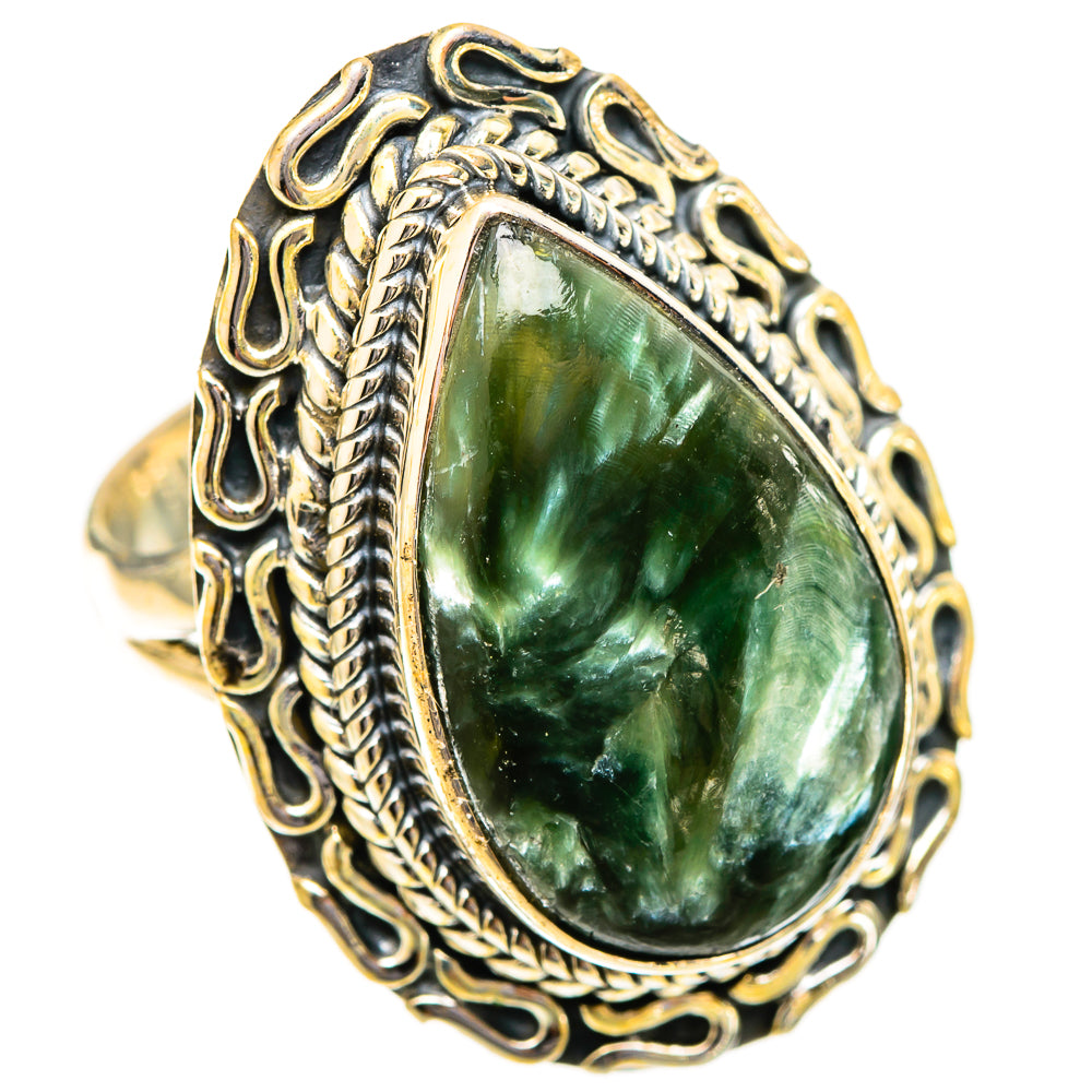 Seraphinite Rings handcrafted by Ana Silver Co - RING121562 - Photo 2