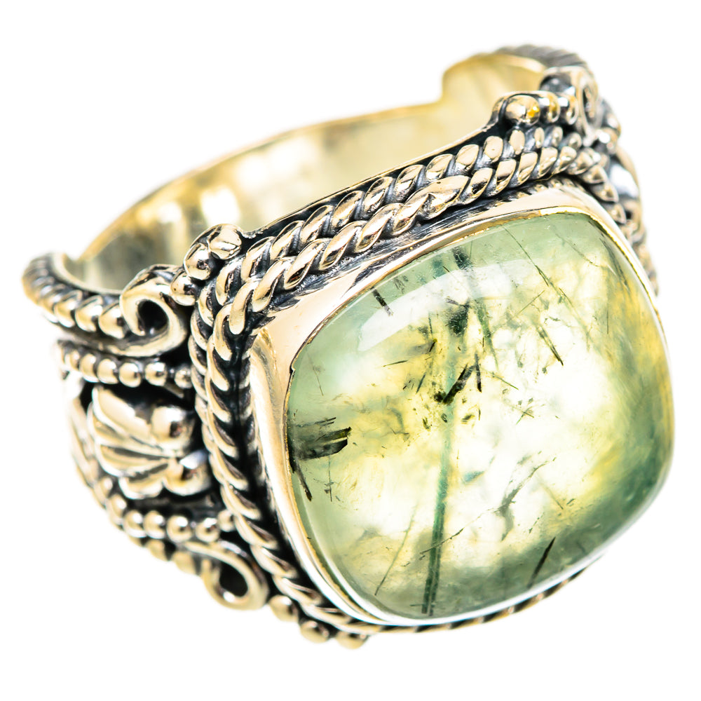 Prehnite Rings handcrafted by Ana Silver Co - RING121565 - Photo 2