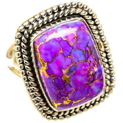 Purple Copper Composite Turquoise Rings handcrafted by Ana Silver Co - RING121575 - Photo 2