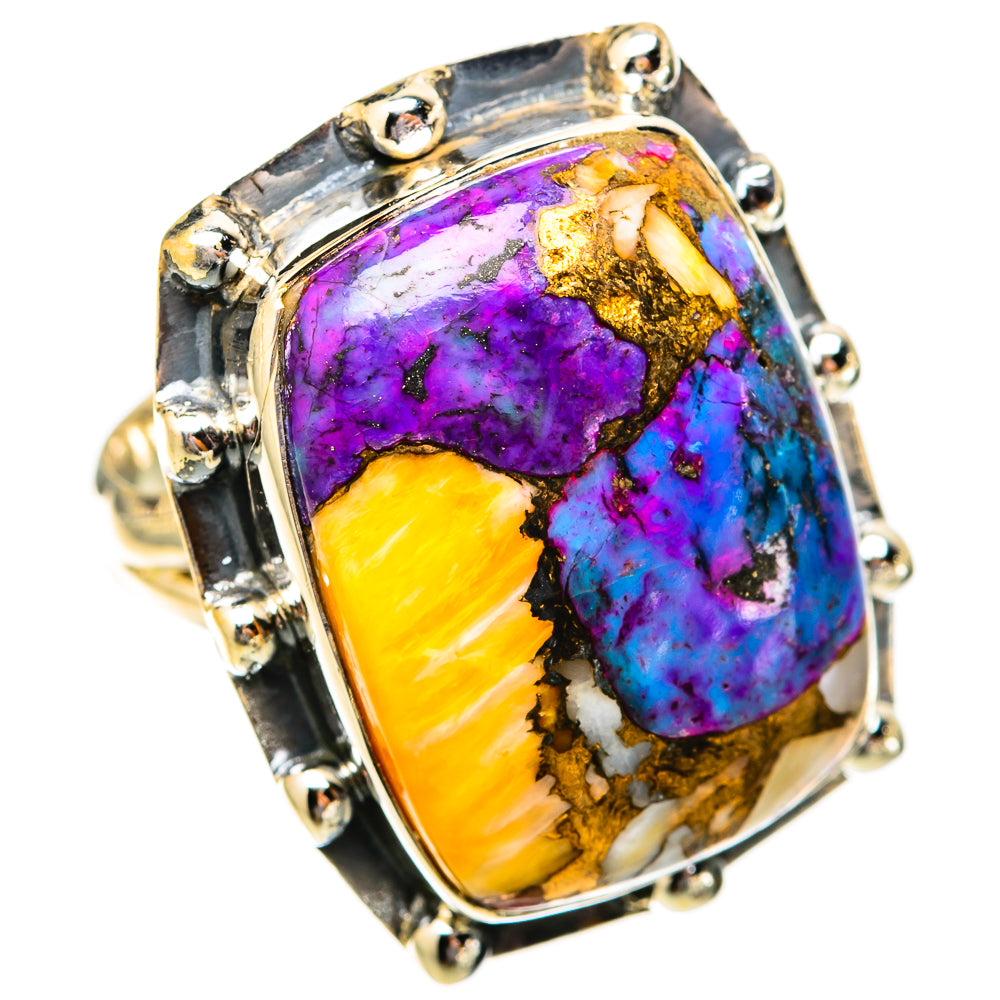 Purple Copper Composite Turquoise Rings handcrafted by Ana Silver Co - RING121586 - Photo 2