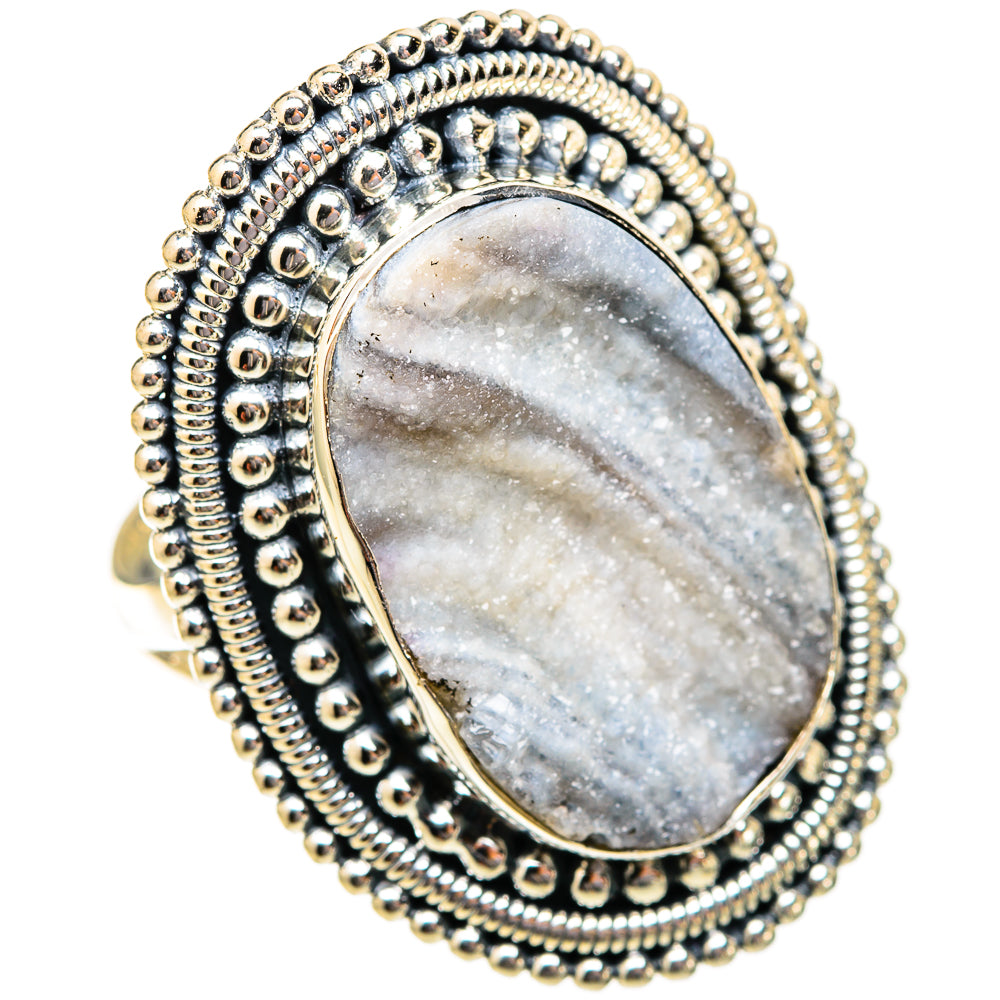 Desert Druzy Rings handcrafted by Ana Silver Co - RING121588 - Photo 2