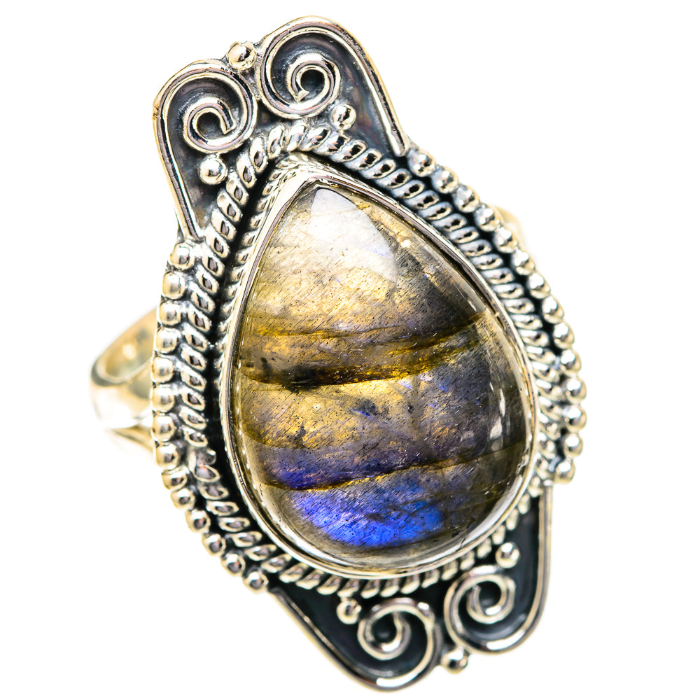 Labradorite Rings handcrafted by Ana Silver Co - RING121589 - Photo 2