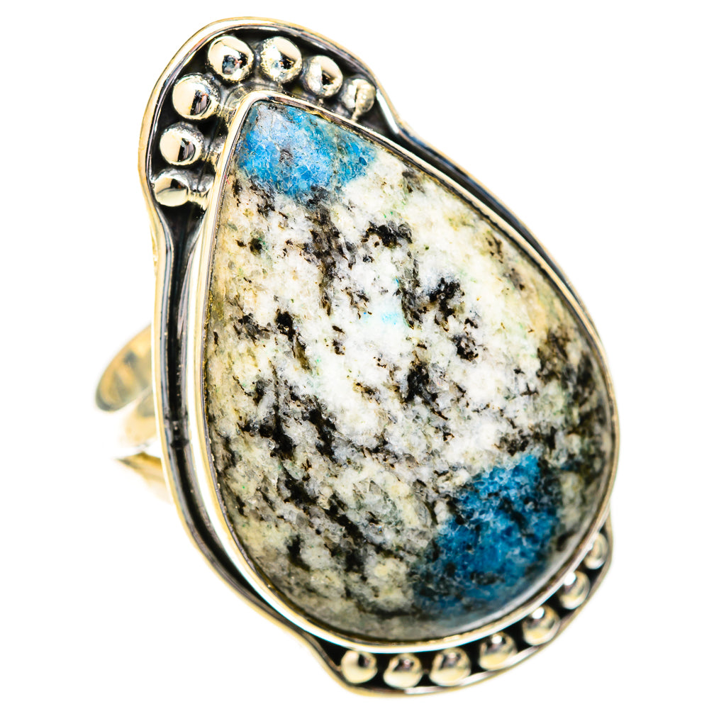 K2 Blue Azurite Rings handcrafted by Ana Silver Co - RING121598 - Photo 2