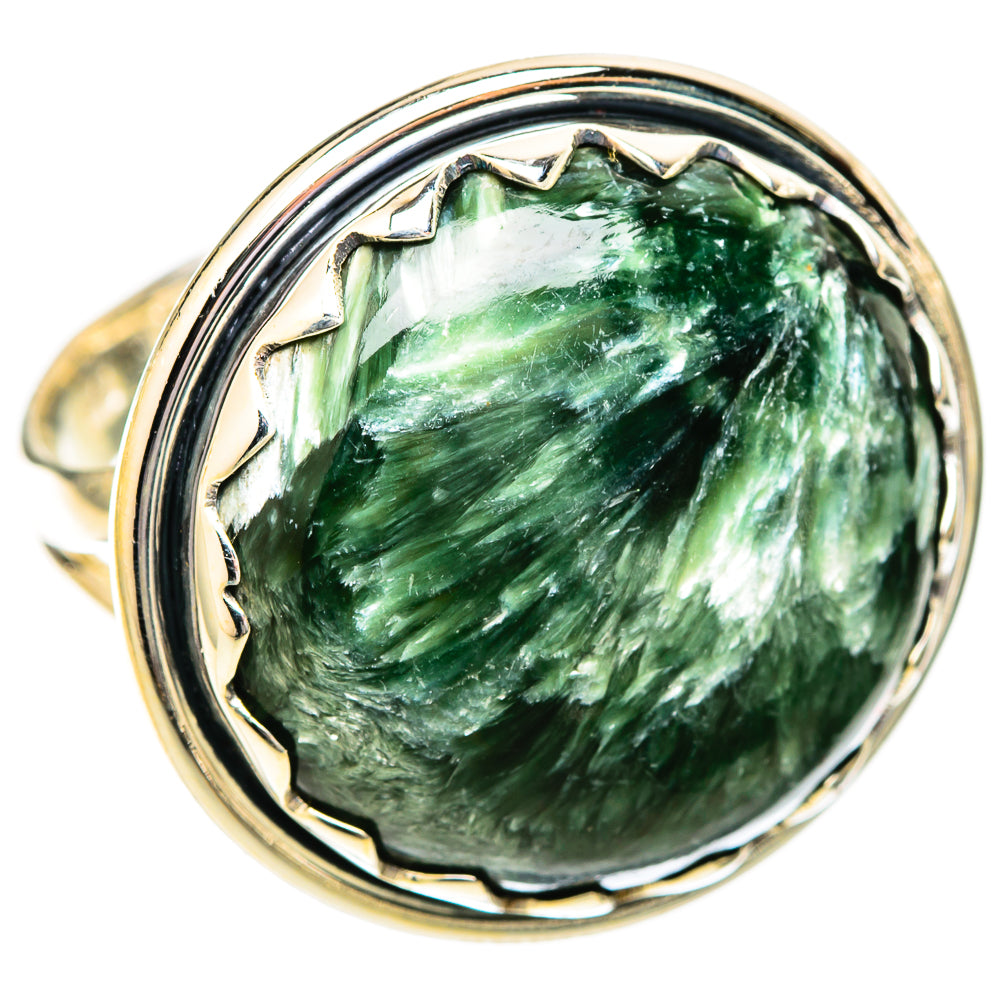 Seraphinite Rings handcrafted by Ana Silver Co - RING121605 - Photo 2