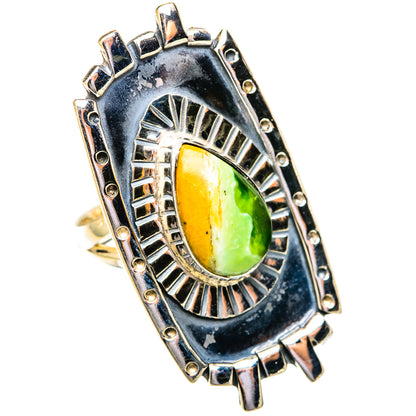 Australian Green Opal Rings handcrafted by Ana Silver Co - RING121607 - Photo 2