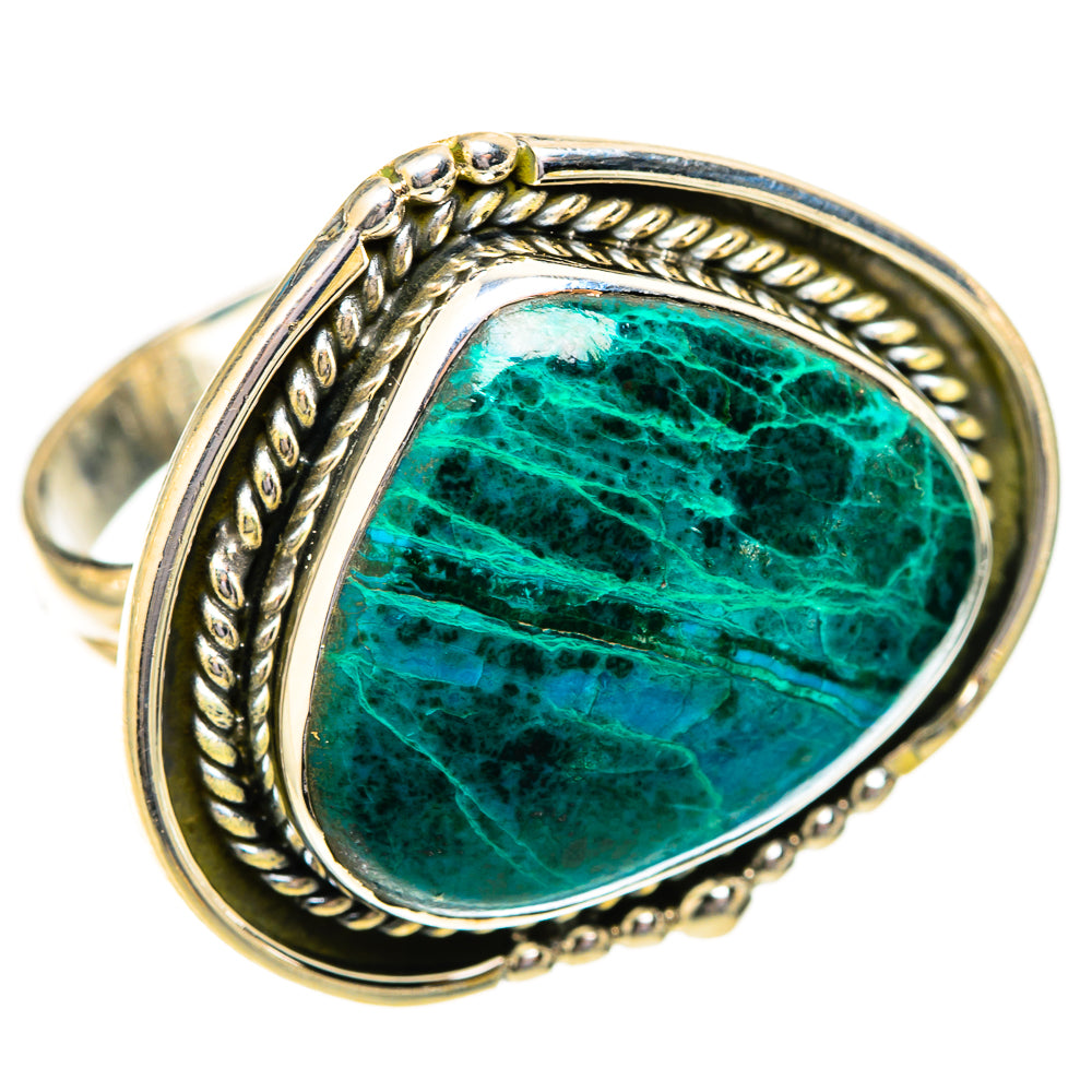 Chrysocolla Rings handcrafted by Ana Silver Co - RING121610 - Photo 2