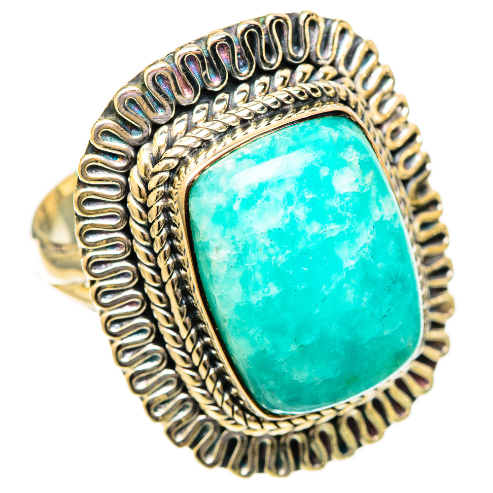 Amazonite Rings handcrafted by Ana Silver Co - RING121612 - Photo 2