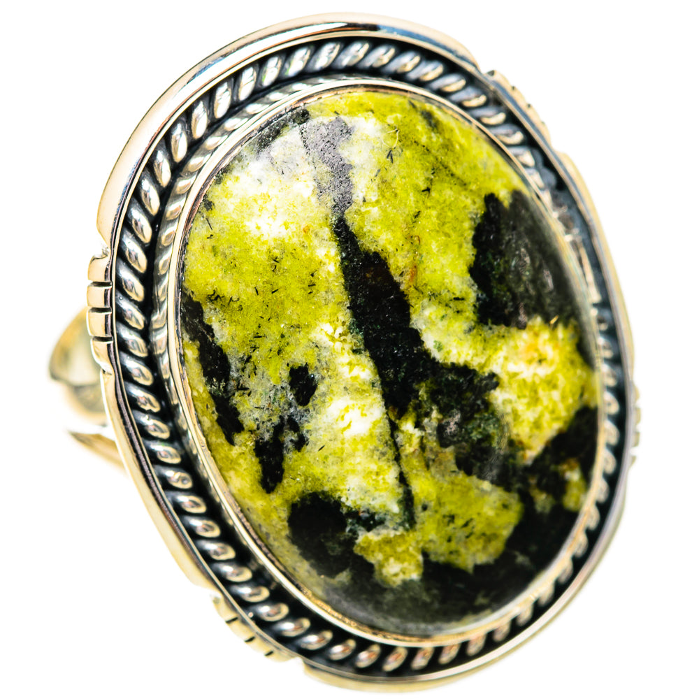 Serpentine Stone Rings handcrafted by Ana Silver Co - RING121615 - Photo 2