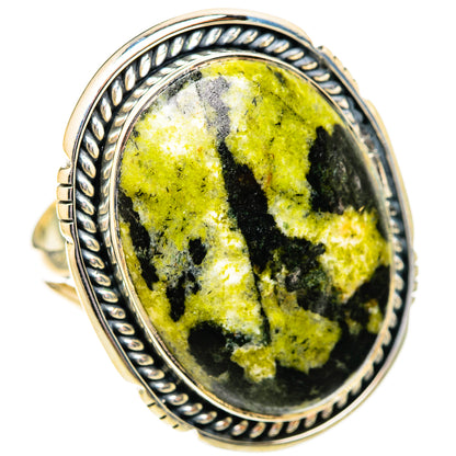 Serpentine Stone Rings handcrafted by Ana Silver Co - RING121615 - Photo 2