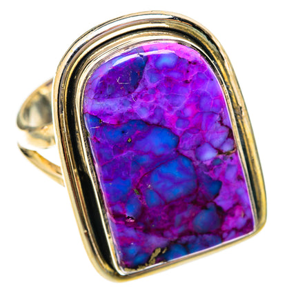 Purple Copper Composite Turquoise Rings handcrafted by Ana Silver Co - RING121626 - Photo 2