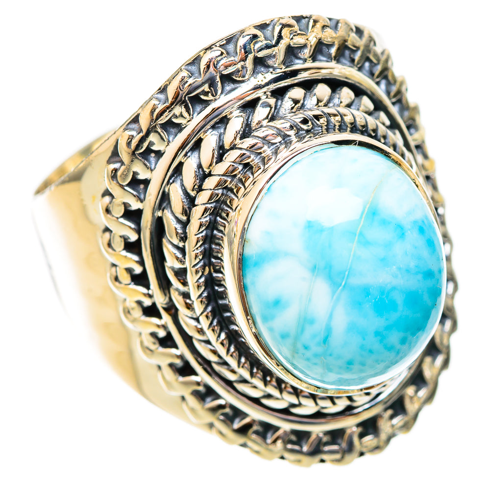 Larimar Rings handcrafted by Ana Silver Co - RING121644 - Photo 2