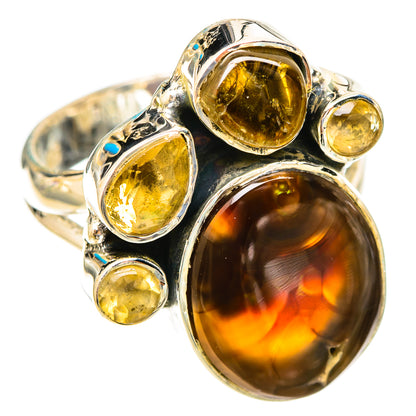 Mexican Fire Agate Rings handcrafted by Ana Silver Co - RING121652 - Photo 2