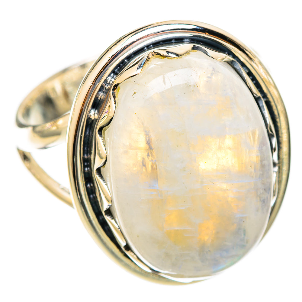 Rainbow Moonstone Rings handcrafted by Ana Silver Co - RING121662 - Photo 2