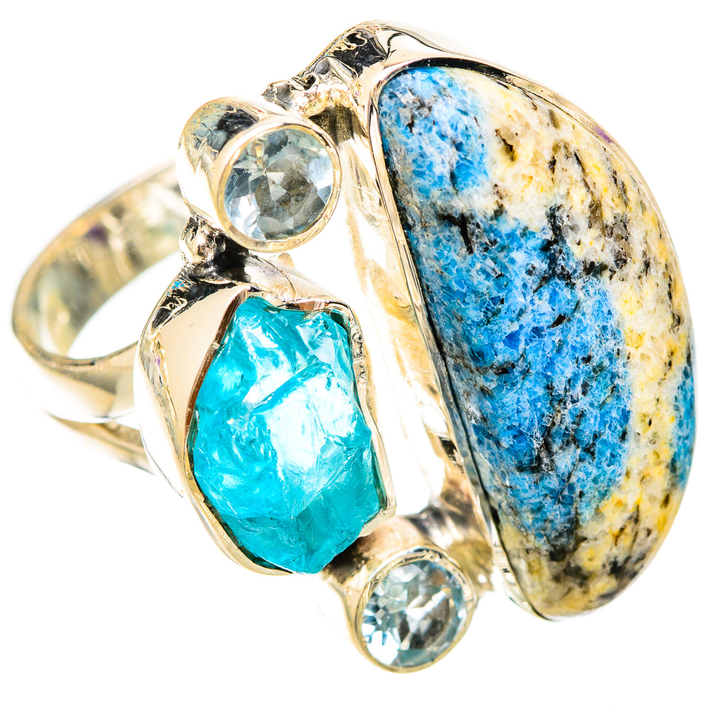 K2 Blue Azurite Rings handcrafted by Ana Silver Co - RING121675 - Photo 2