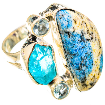 K2 Blue Azurite Rings handcrafted by Ana Silver Co - RING121675 - Photo 2