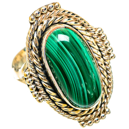 Malachite Rings handcrafted by Ana Silver Co - RING121681 - Photo 2