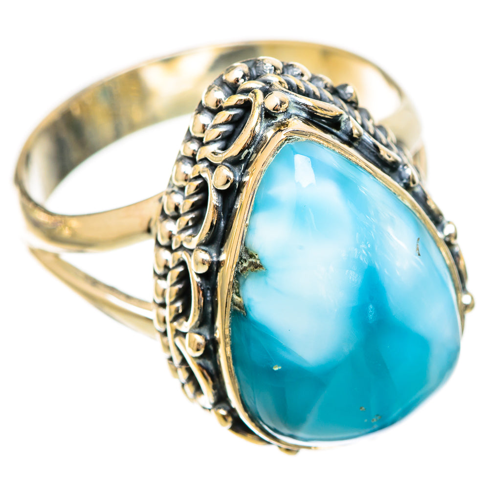 Larimar Rings handcrafted by Ana Silver Co - RING121711 - Photo 2