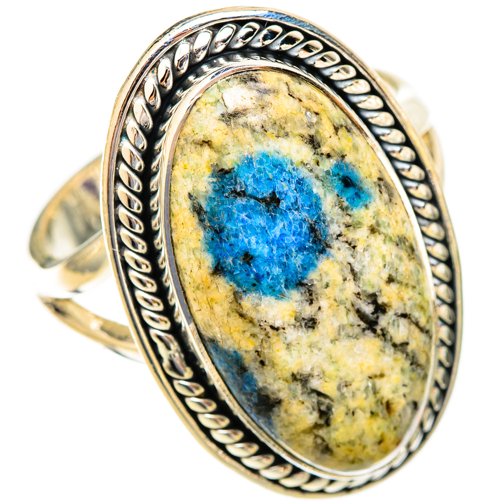 K2 Blue Azurite Rings handcrafted by Ana Silver Co - RING121713 - Photo 2
