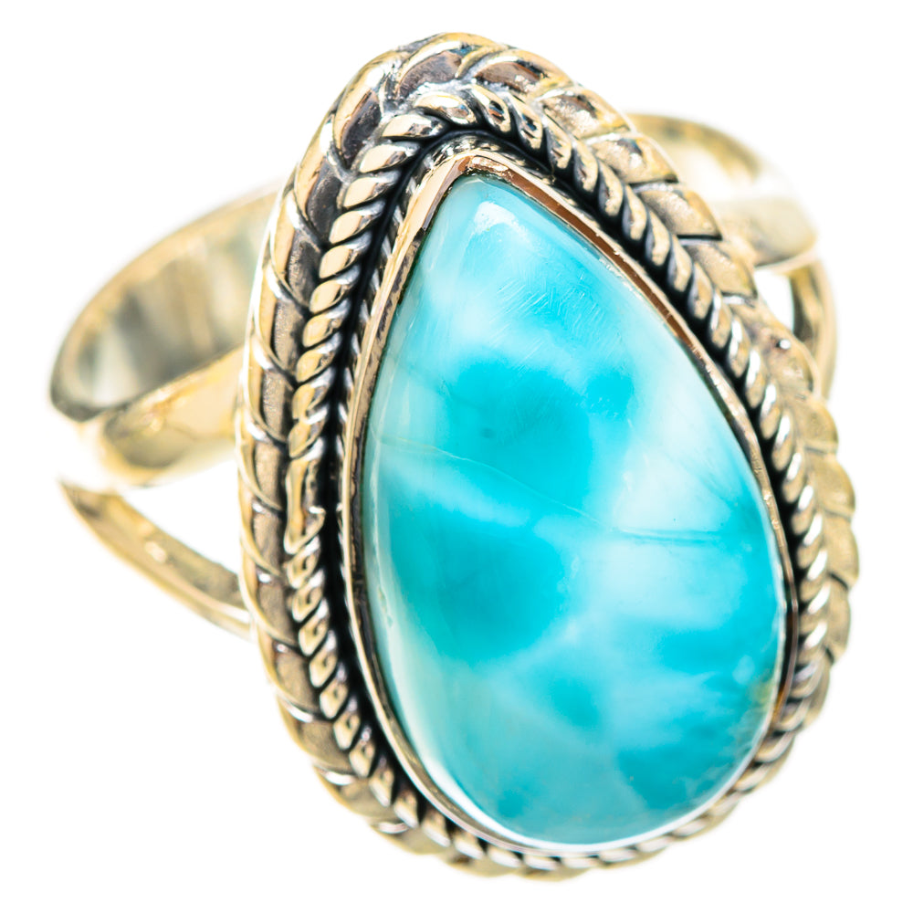 Larimar Rings handcrafted by Ana Silver Co - RING121741 - Photo 2