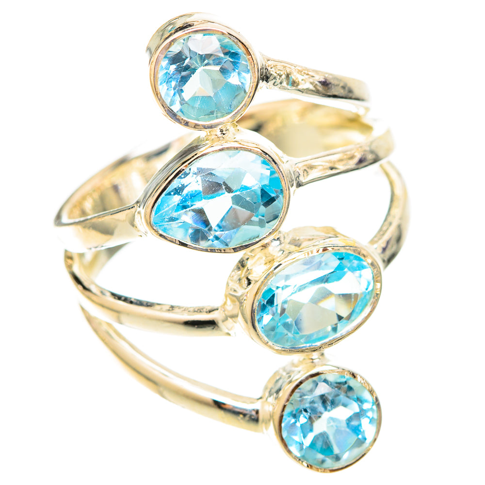 Blue Topaz Rings handcrafted by Ana Silver Co - RING121744 - Photo 2