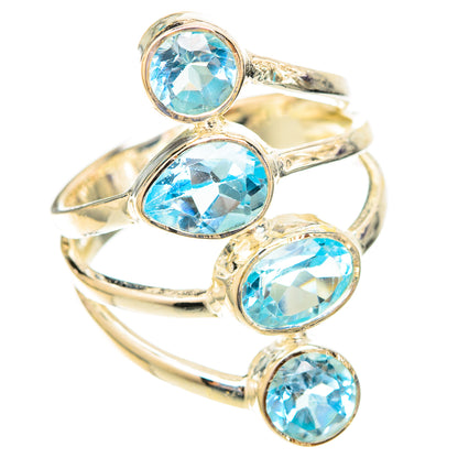 Blue Topaz Rings handcrafted by Ana Silver Co - RING121744 - Photo 2