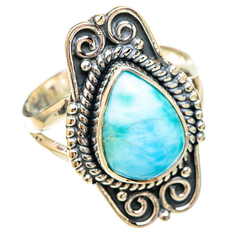 Larimar Rings handcrafted by Ana Silver Co - RING121745 - Photo 2