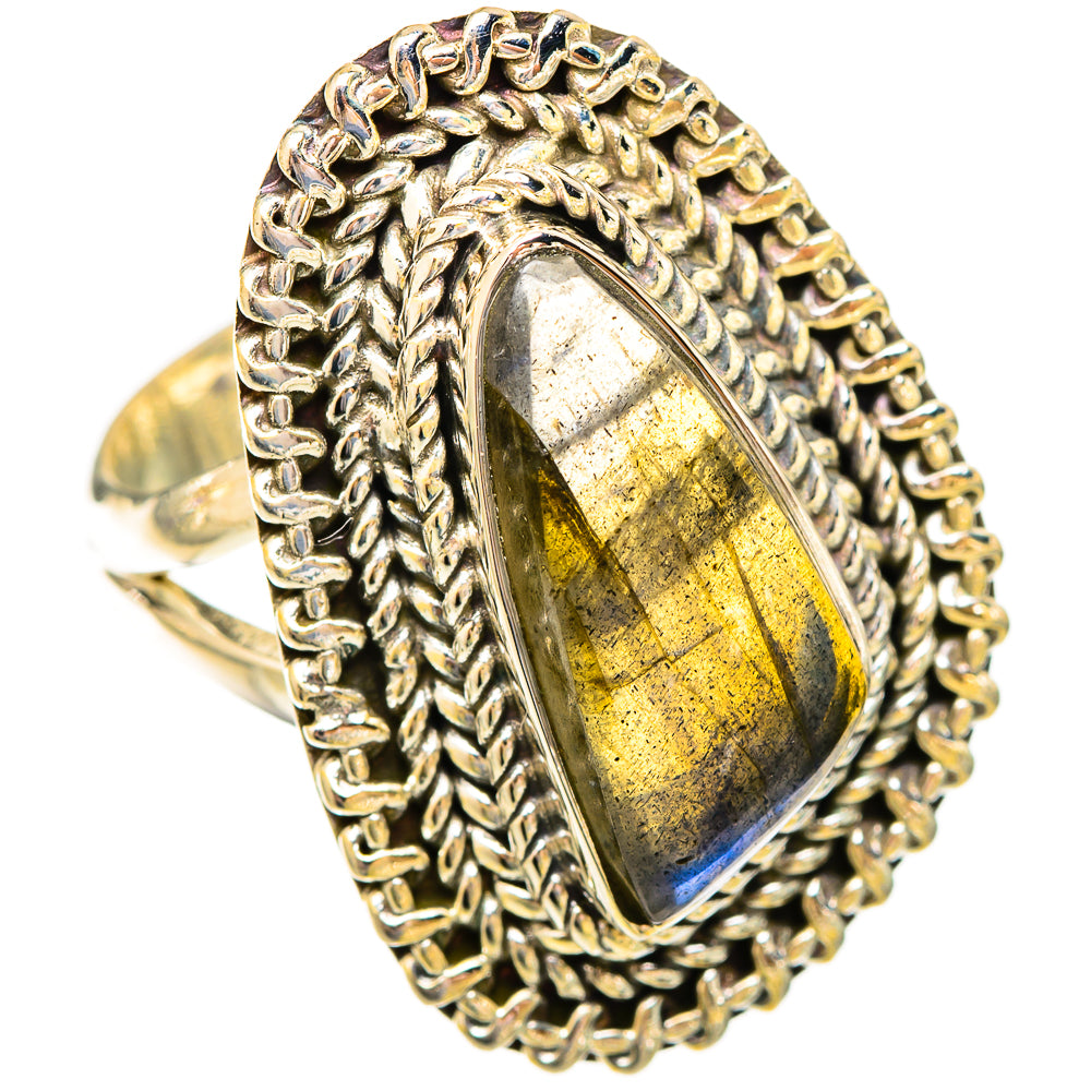 Labradorite Rings handcrafted by Ana Silver Co - RING121746 - Photo 2