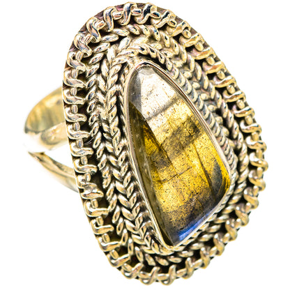 Labradorite Rings handcrafted by Ana Silver Co - RING121746 - Photo 2