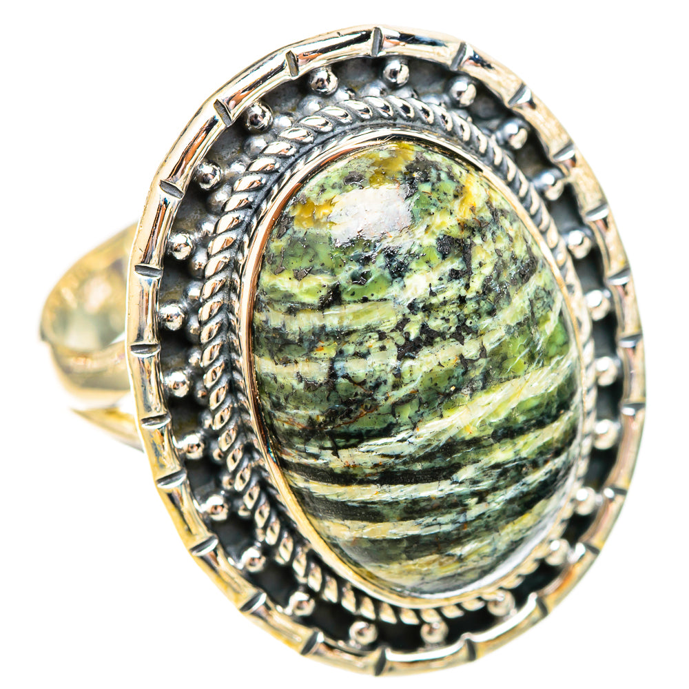 Green Swiss Opal Rings handcrafted by Ana Silver Co - RING121748 - Photo 2