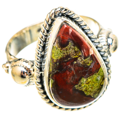 Dragon's Blood Stone Rings handcrafted by Ana Silver Co - RING121754 - Photo 2