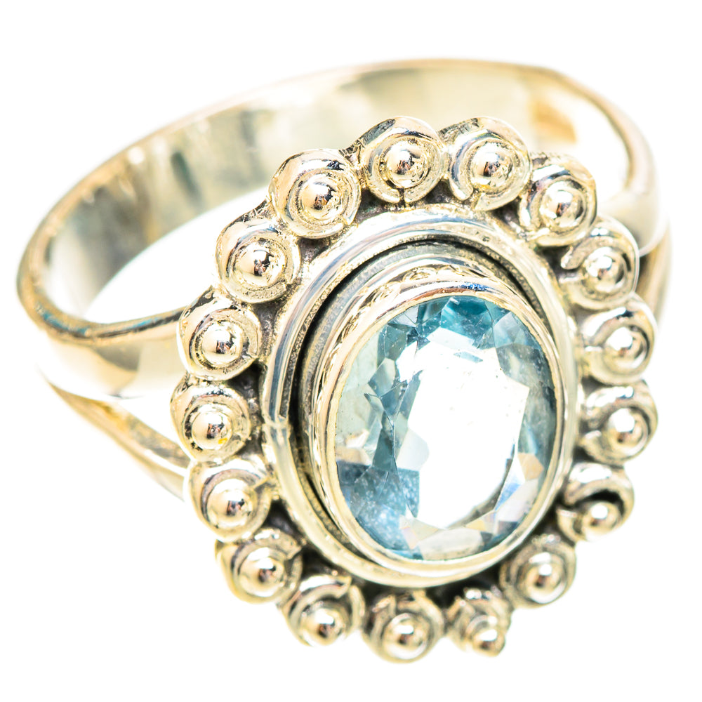 Blue Topaz Rings handcrafted by Ana Silver Co - RING121772 - Photo 2