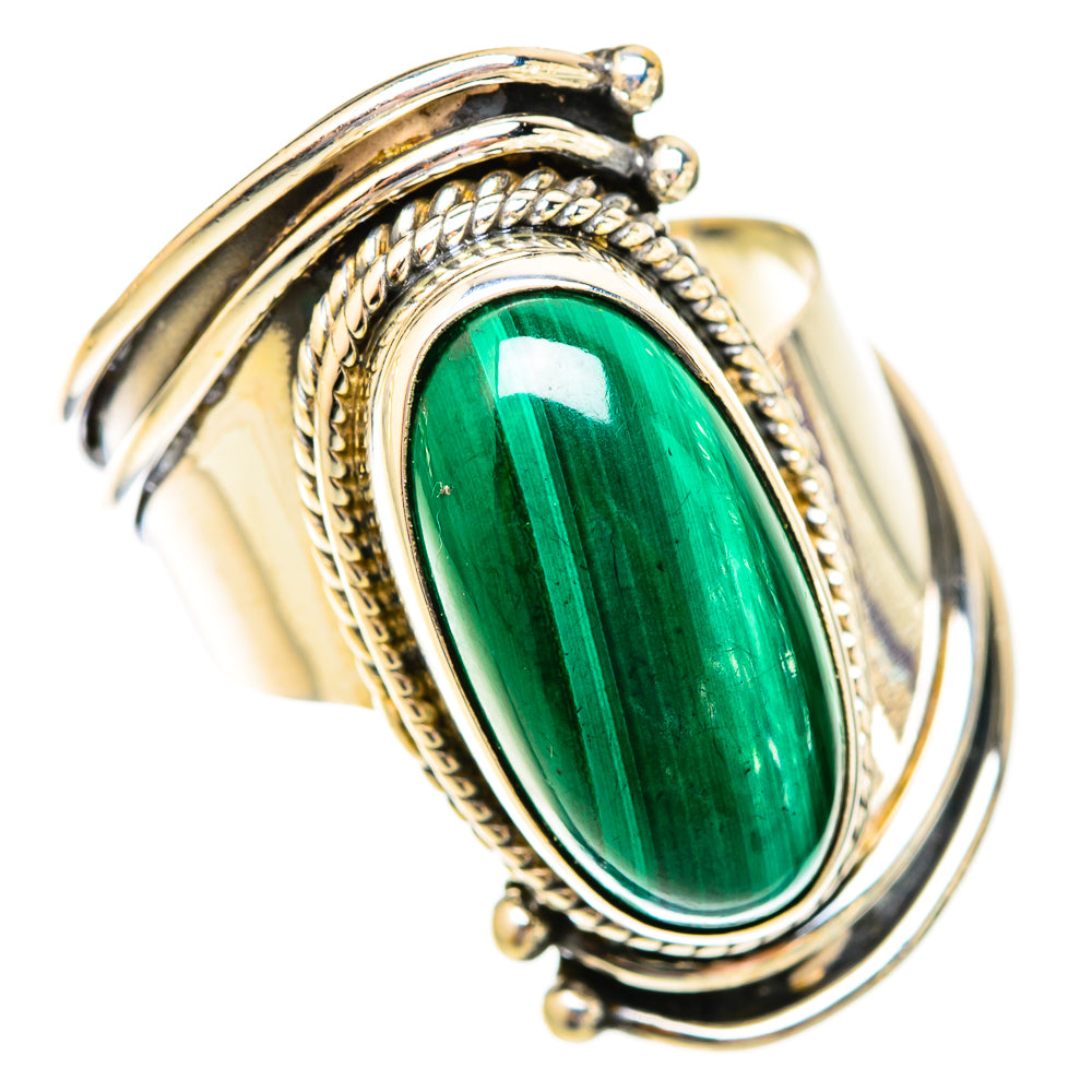 Malachite Rings handcrafted by Ana Silver Co - RING121780 - Photo 2