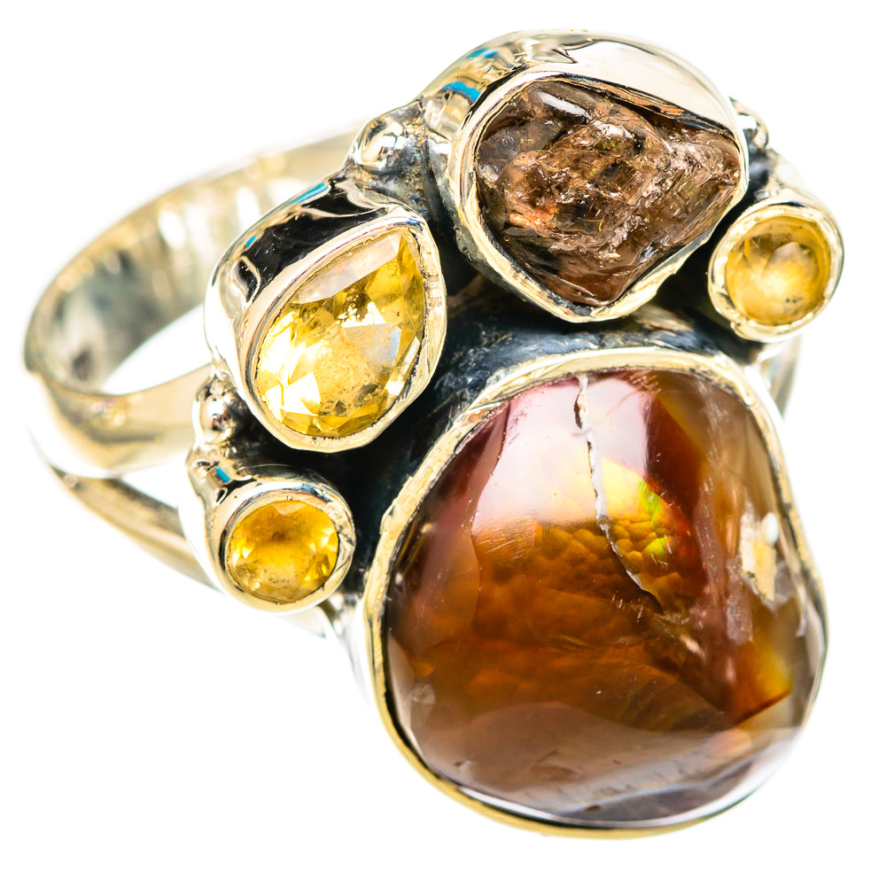 Mexican Fire Agate Rings handcrafted by Ana Silver Co - RING121782 - Photo 2