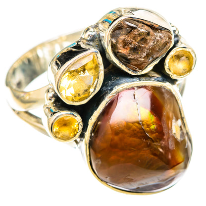 Mexican Fire Agate Rings handcrafted by Ana Silver Co - RING121782 - Photo 2