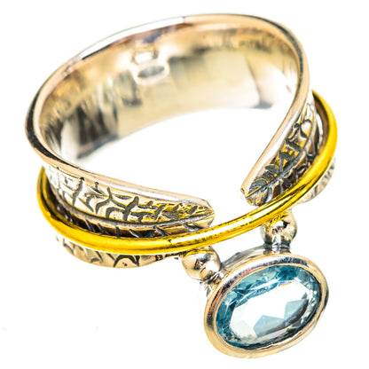 Blue Topaz Rings handcrafted by Ana Silver Co - RING121794 - Photo 2