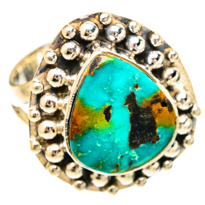 Tibetan Turquoise Rings handcrafted by Ana Silver Co - RING121796 - Photo 2