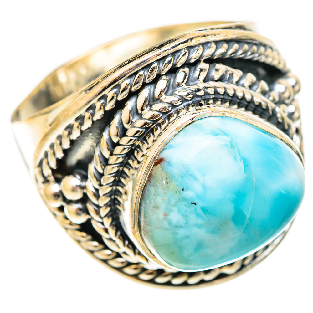Larimar Rings handcrafted by Ana Silver Co - RING121797 - Photo 2