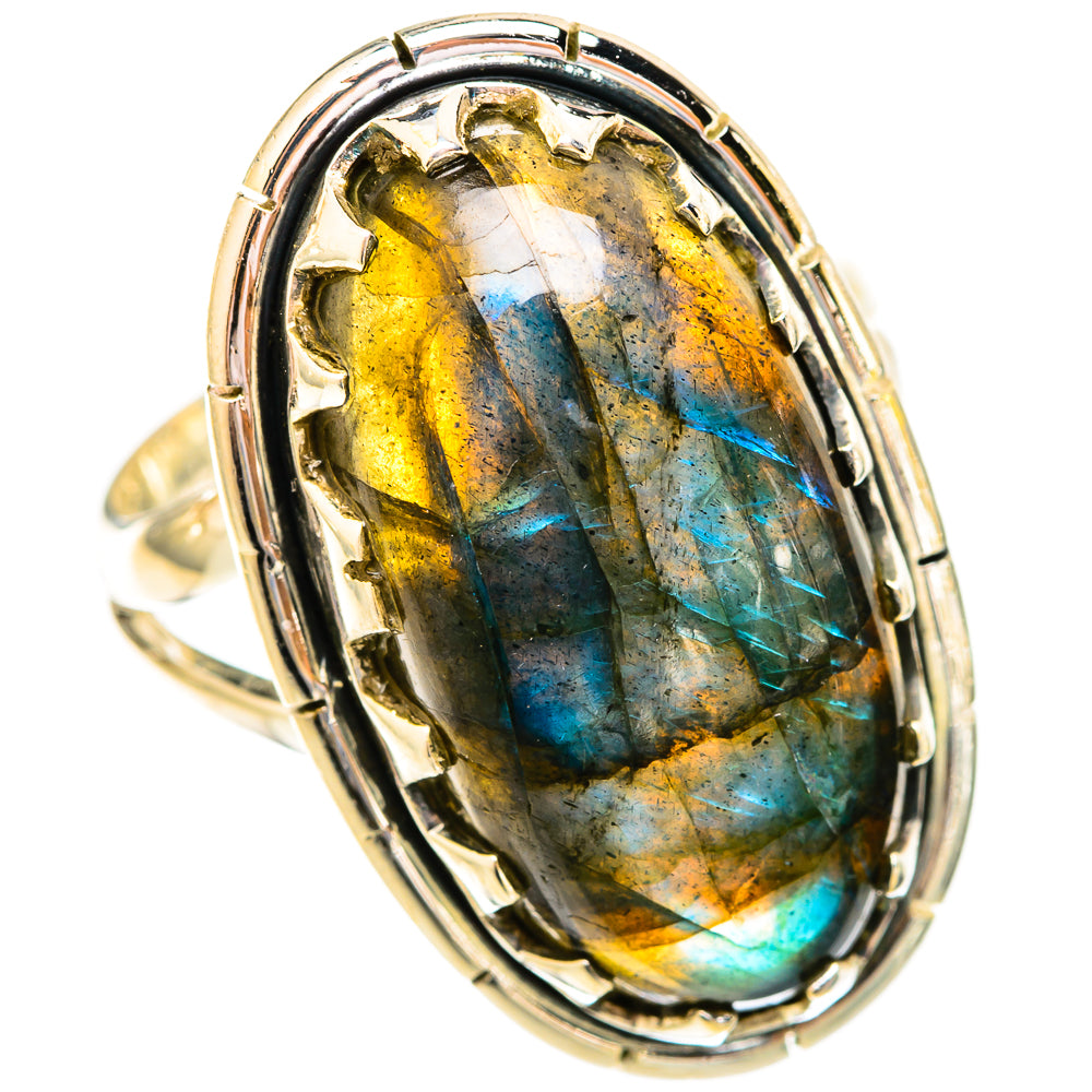 Labradorite Rings handcrafted by Ana Silver Co - RING121800 - Photo 2
