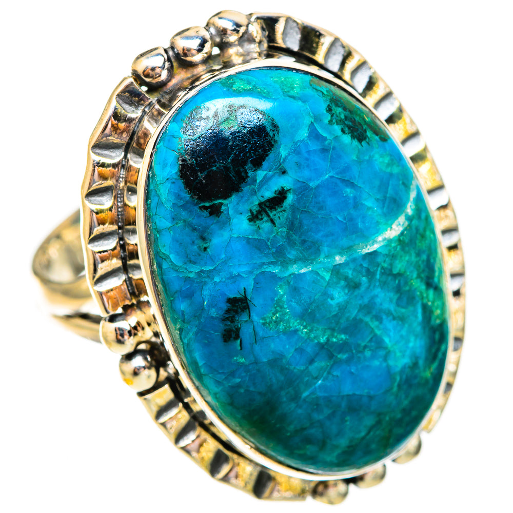 Chrysocolla Rings handcrafted by Ana Silver Co - RING121804 - Photo 2