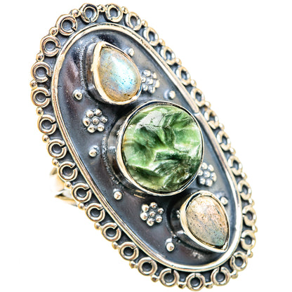 Seraphinite Rings handcrafted by Ana Silver Co - RING121809 - Photo 2