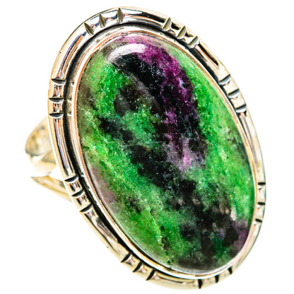 Ruby Zoisite Rings handcrafted by Ana Silver Co - RING121820 - Photo 2