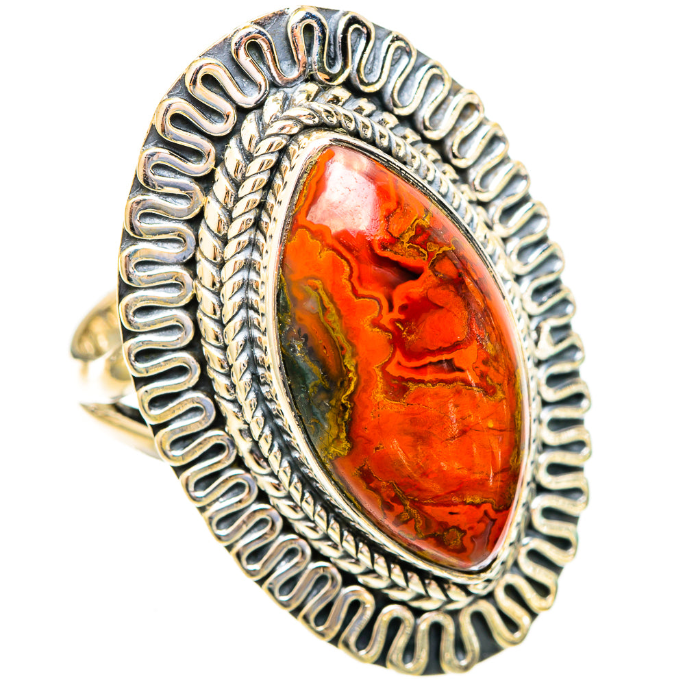 Moroccan Agate Rings handcrafted by Ana Silver Co - RING121822 - Photo 2