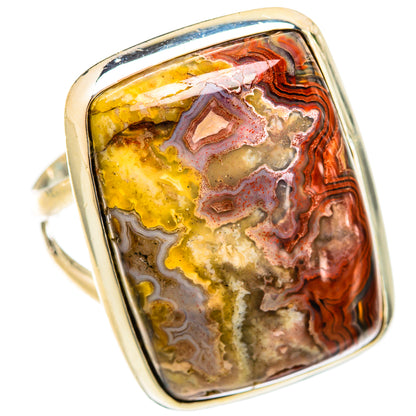 Crazy Lace Agate Rings handcrafted by Ana Silver Co - RING121823 - Photo 2