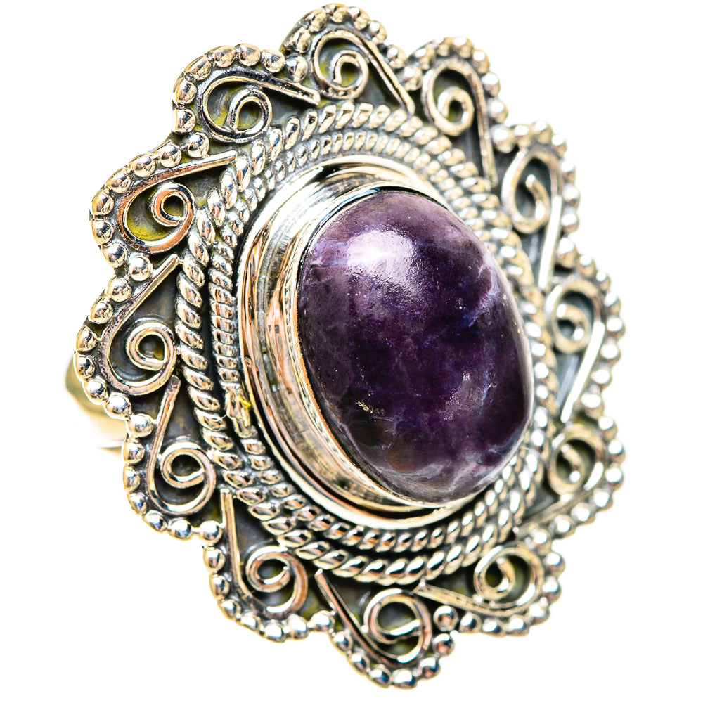 Lepidolite Rings handcrafted by Ana Silver Co - RING121835 - Photo 2