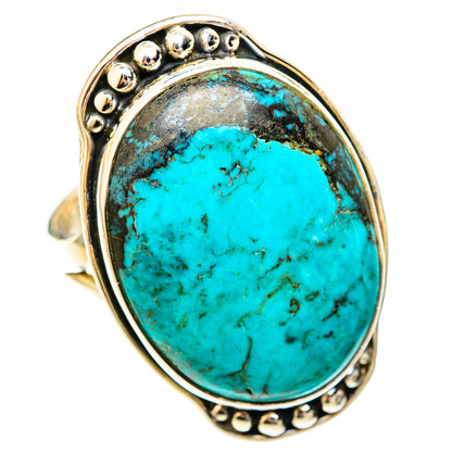 Tibetan Turquoise Rings handcrafted by Ana Silver Co - RING121852 - Photo 2