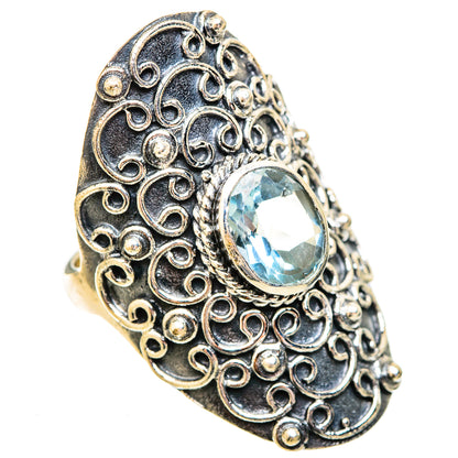 Blue Topaz Rings handcrafted by Ana Silver Co - RING121860 - Photo 2